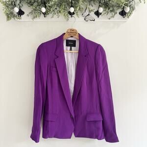 Isabel Marant Valone Blazer Purple Crepe Size 36 One-Button Jacket LS